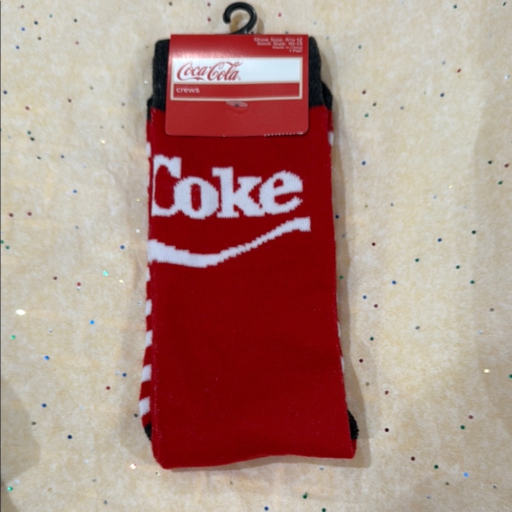 Coca Cola Red Crew Socks